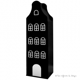 Armoire maison Amsterdam classique - Noir